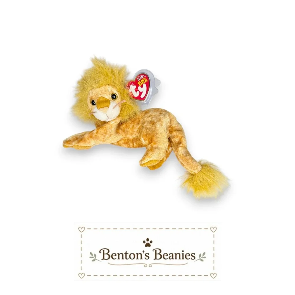 Orion the Lion Ty Beanie Baby | Sunset Sentinel 🌅 | Mint Heart Tag ⭐